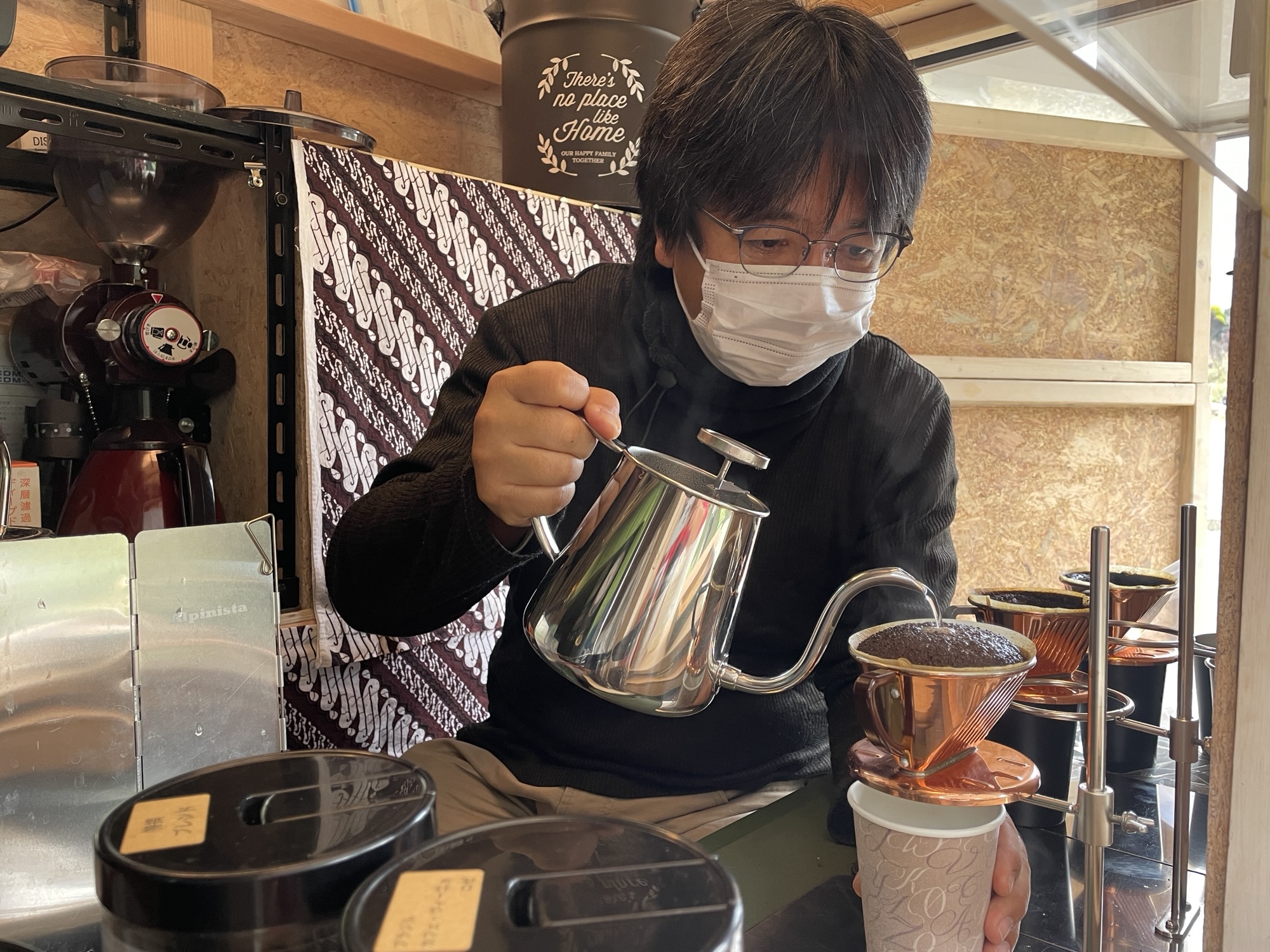 ハンドドリップの様子